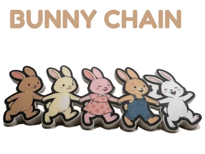 Easter bunny chain Flexi articulated
