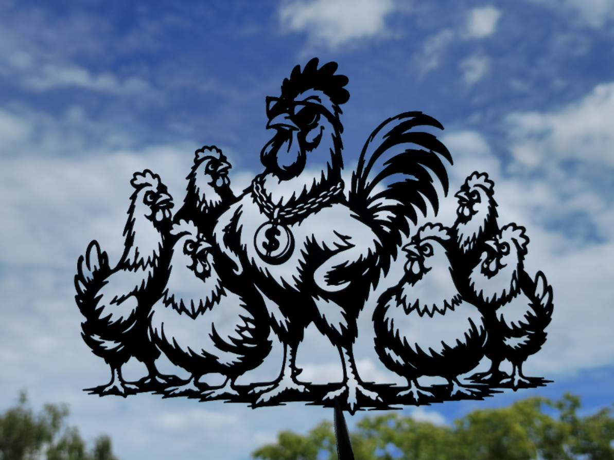 Cool Rooster Boss Wall Art Decor