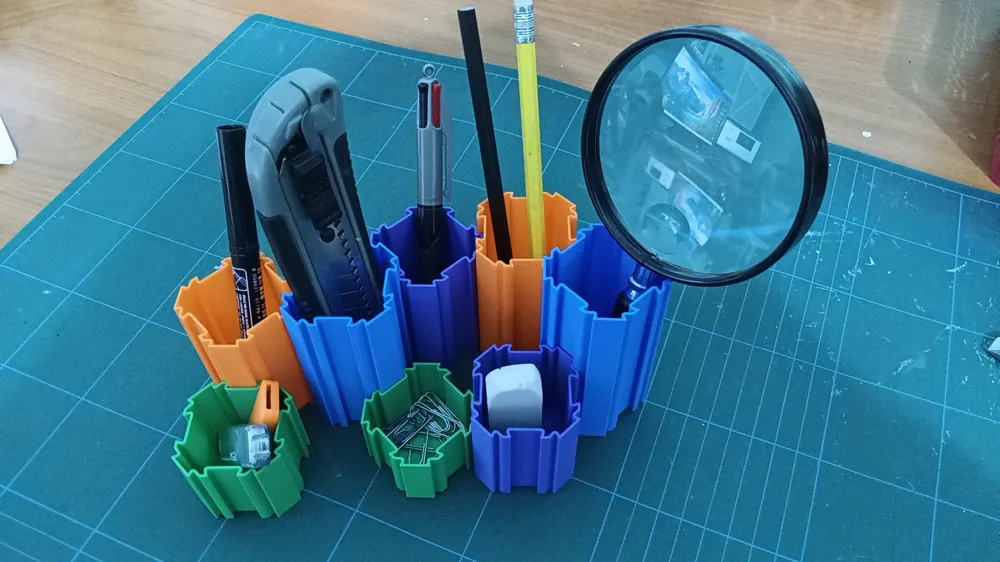 Modular desk organizer pen holder by roberto.testalab3d - MakerWorld