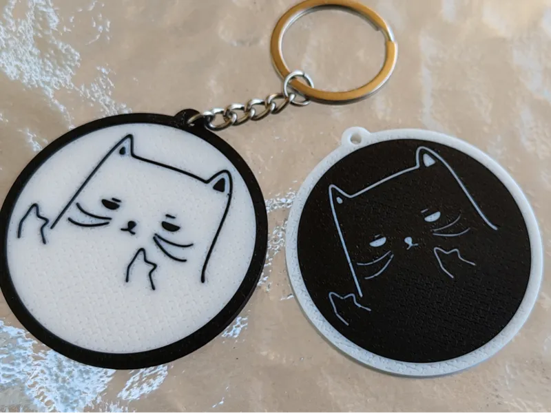 Cat Attitude Keychain - Keyring