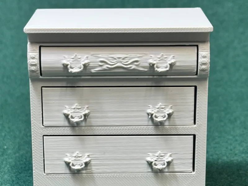 Victorian Dresser Dollhouse 1:12 Removable Drawers