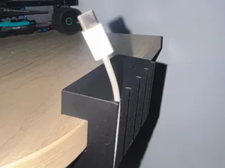 Cable Holder for Ikea UTESPELARE Desk(~4mm cables)