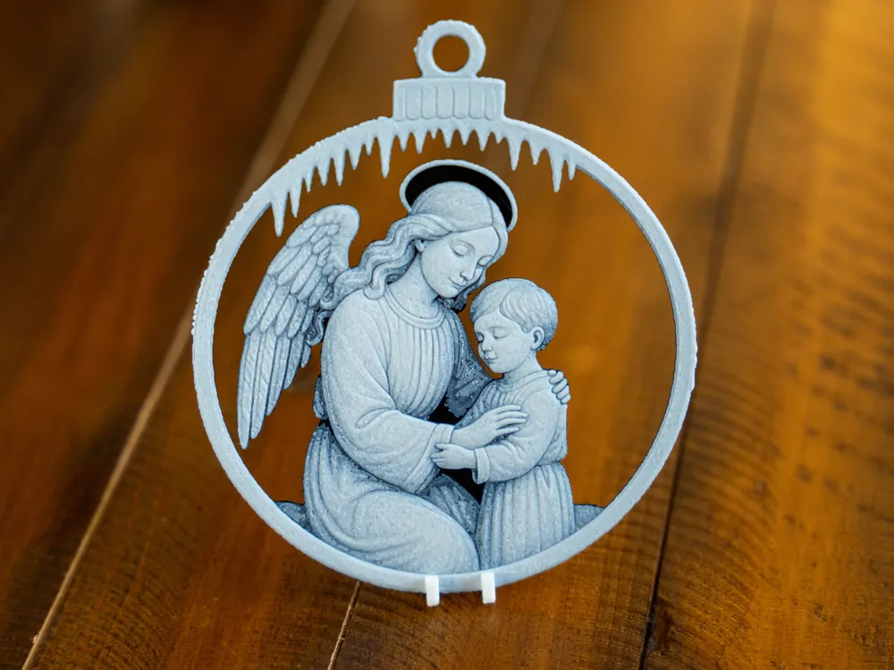 Christmas Ornament Bauble Decoration Angel - Free 3D Print Model ...