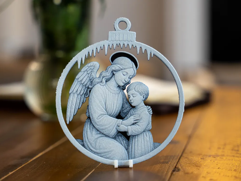 Christmas Ornament Bauble Decoration Angel - Free 3D Print Model ...