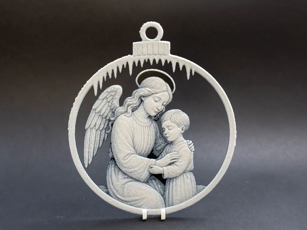 Christmas Ornament Bauble Decoration Angel - Free 3D Print Model ...