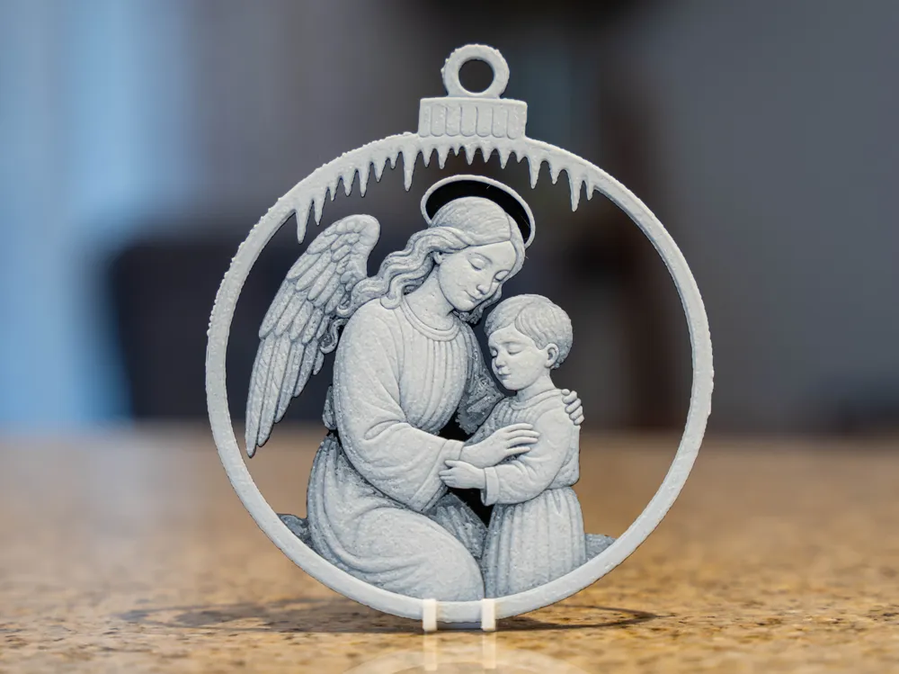 Christmas Ornament Bauble Decoration Angel - Free 3D Print Model ...