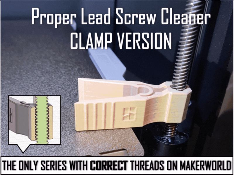 Proper Lead Screw Cleaner - Clamp Version