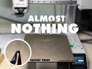 almost nothing - fastest and smallest print