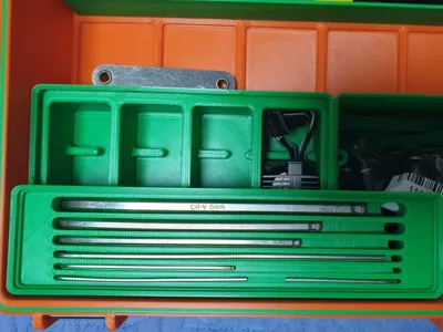 Gridfinity, Allen key Holder  1.5~5mm, 1x4_h2