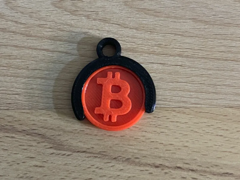 Bitcoin shopping cart token with holder