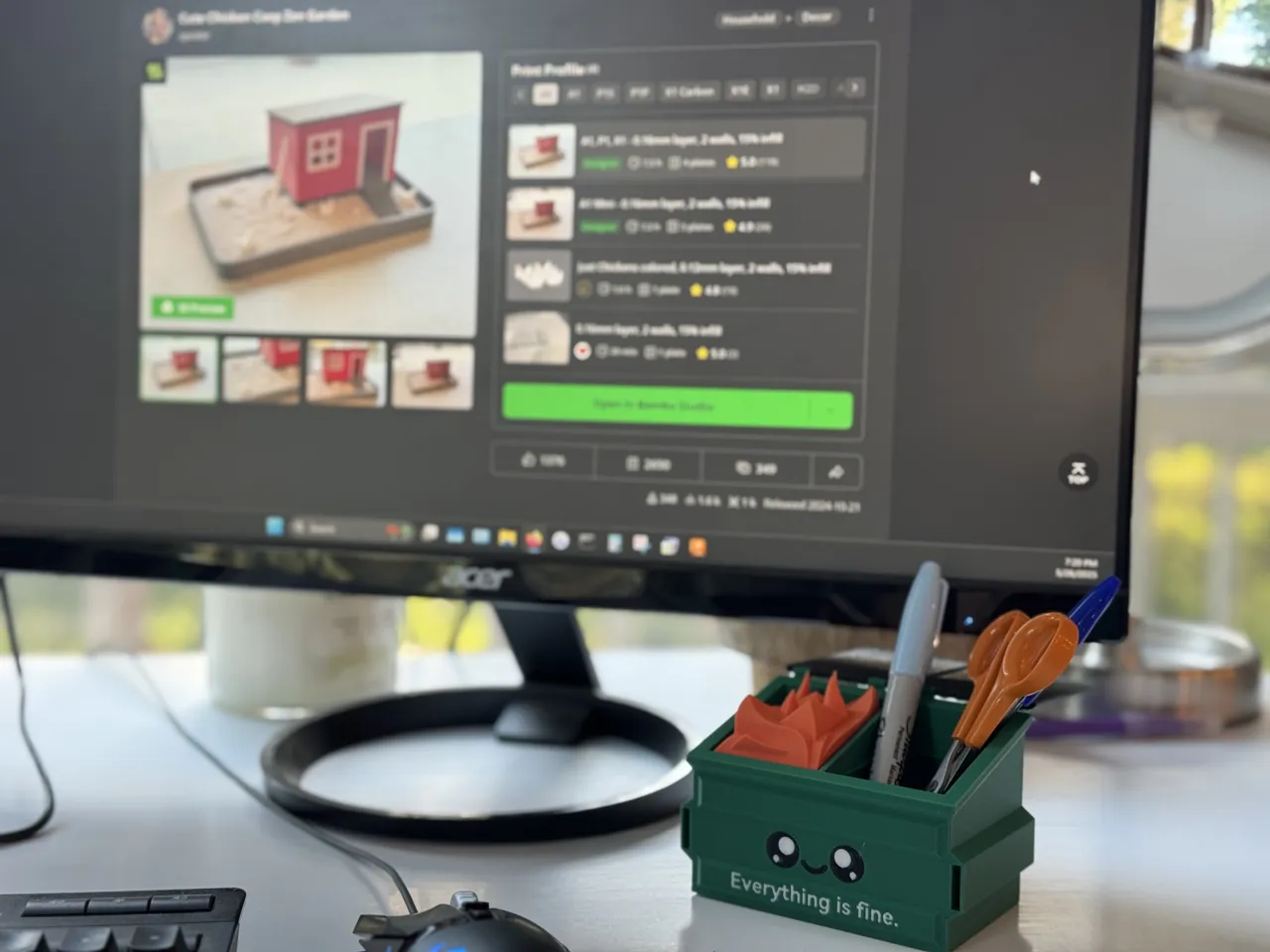 Dumpster Fire Desk Buddy - Everything Is Fine :') view 2