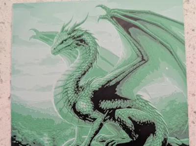 A Green Dragon Chroma Canvas