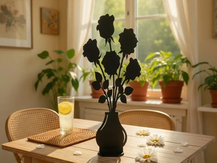 Rose Silhouette Vase