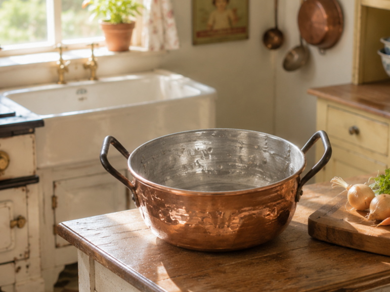 Miniature Hammered Copper Pot