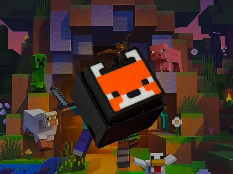 Minecraft Fox Clicker & Keychain MODEL