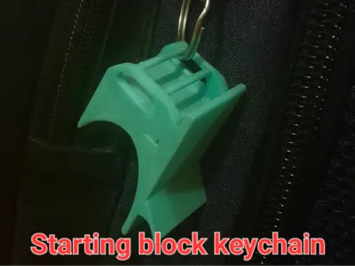 Swimming starting block keychain 