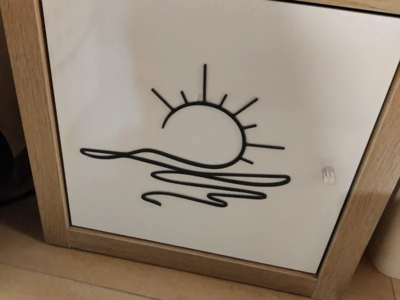 wall decoration Sunset over water