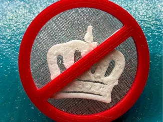 No Kings Lapel Pin 35 mm