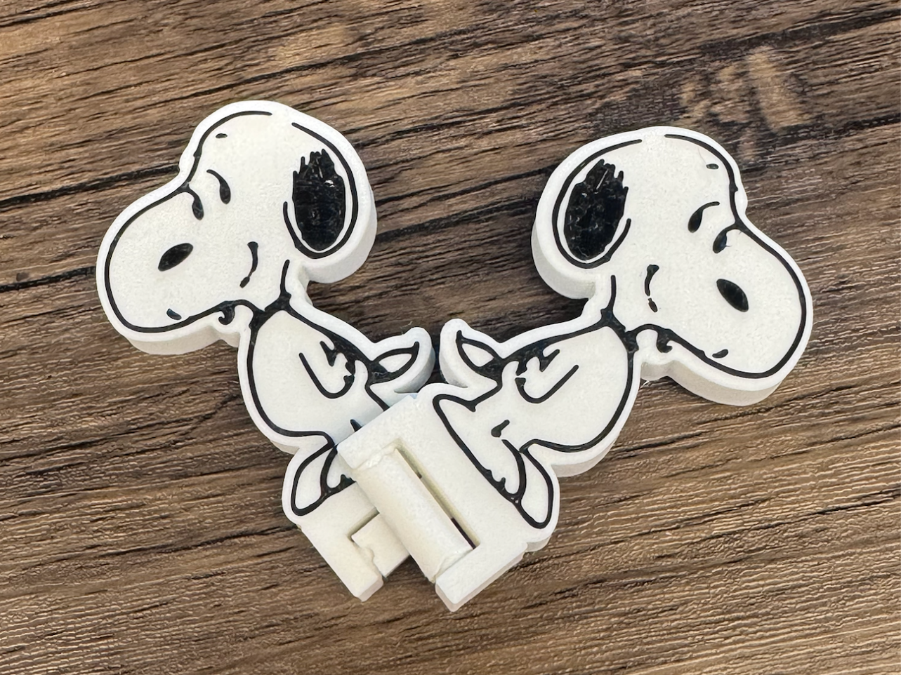 Black and white dog Flip and spin fidget