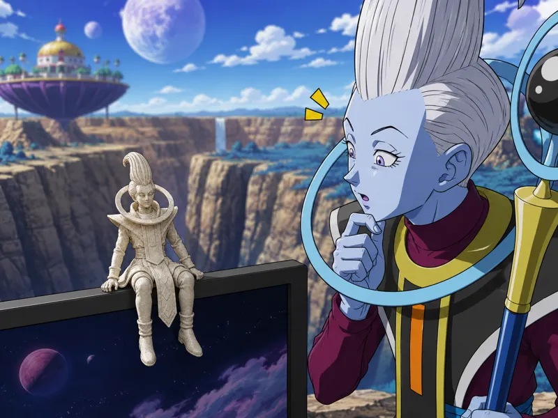Whis Monitor Sitter Figure – Dragon Ball Inspired