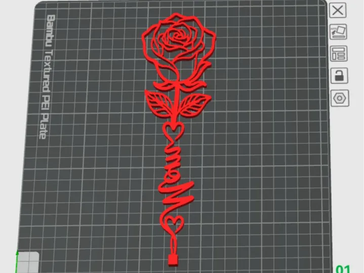 Mother's day rose with stand.