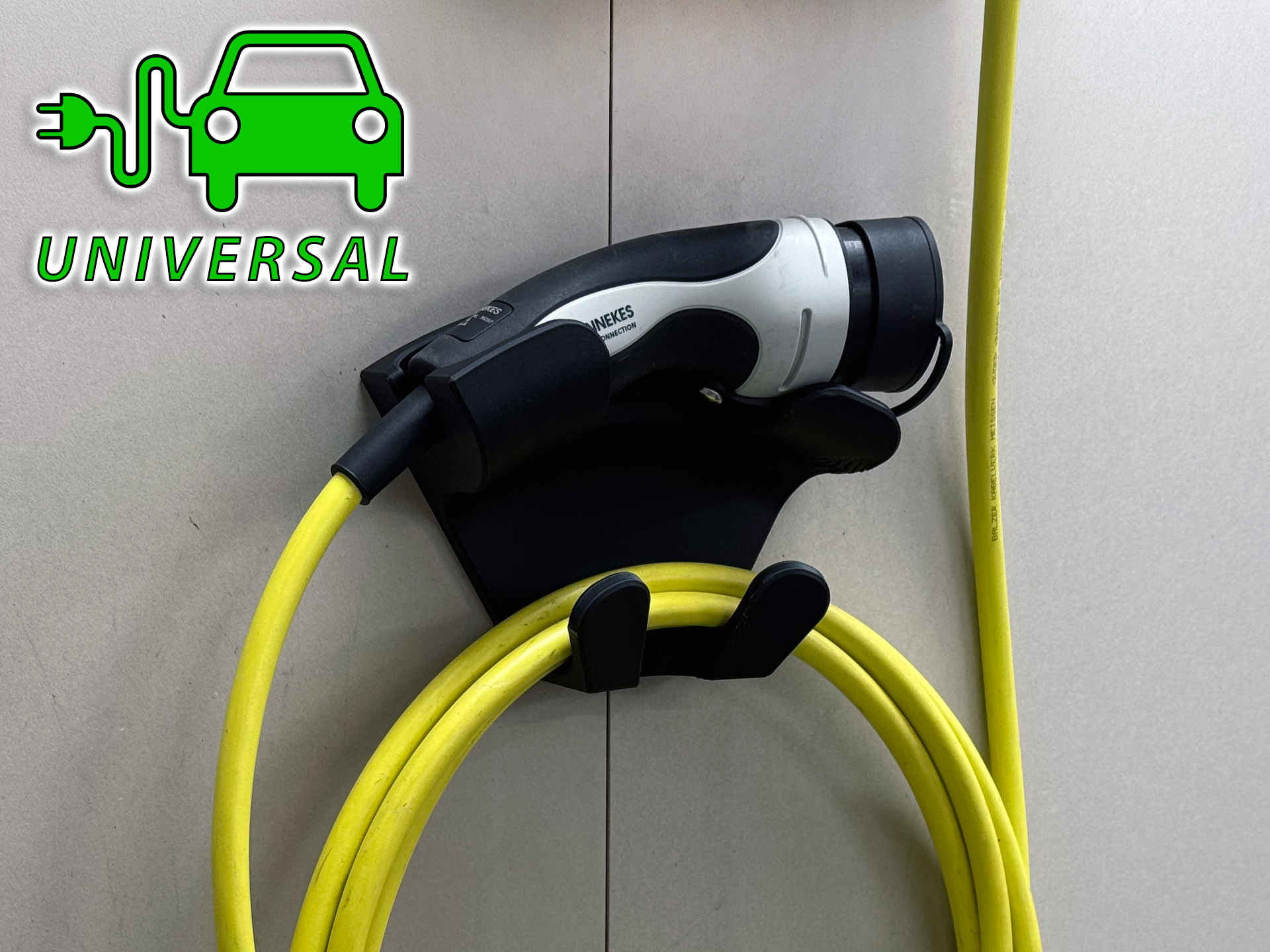 Universal EV Charger Plug and Cable Holder
