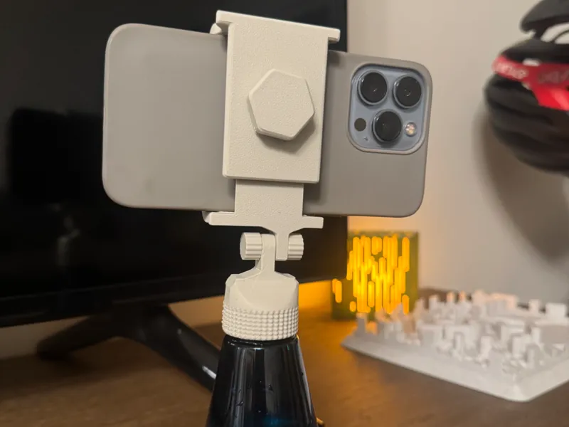 Anywhere tripod with water bottle