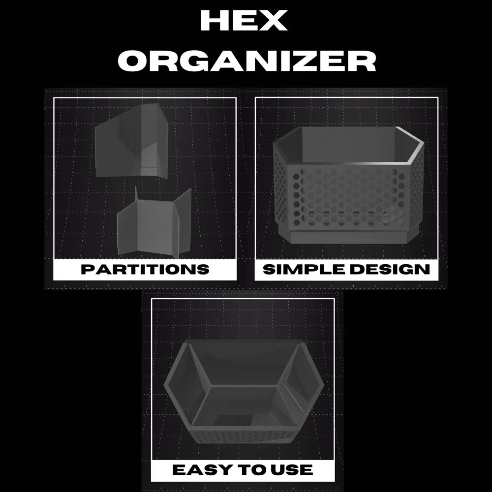 Hex Organizer - Free 3D Print Model - MakerWorld