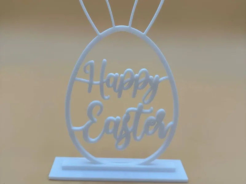 Happy Easter Decoration with Bunny Ears (Stand)