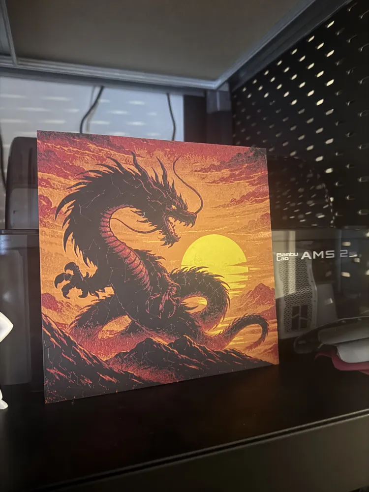 Hueforge dragon - Free 3D Print Model - MakerWorld