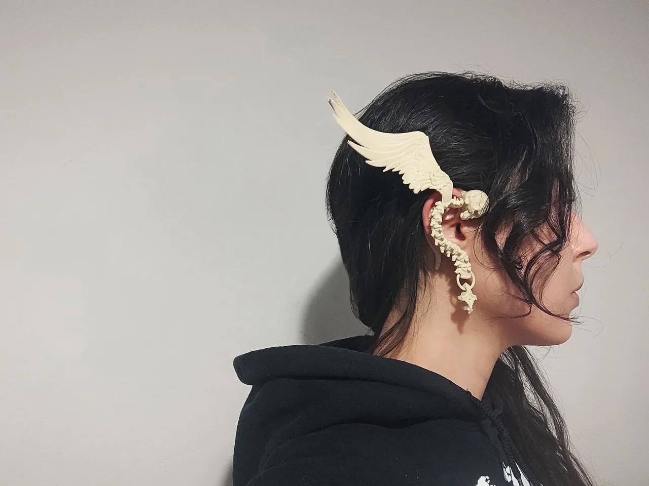 Shoulder Angel - Spine Inspired Earcuff Earrings view 4