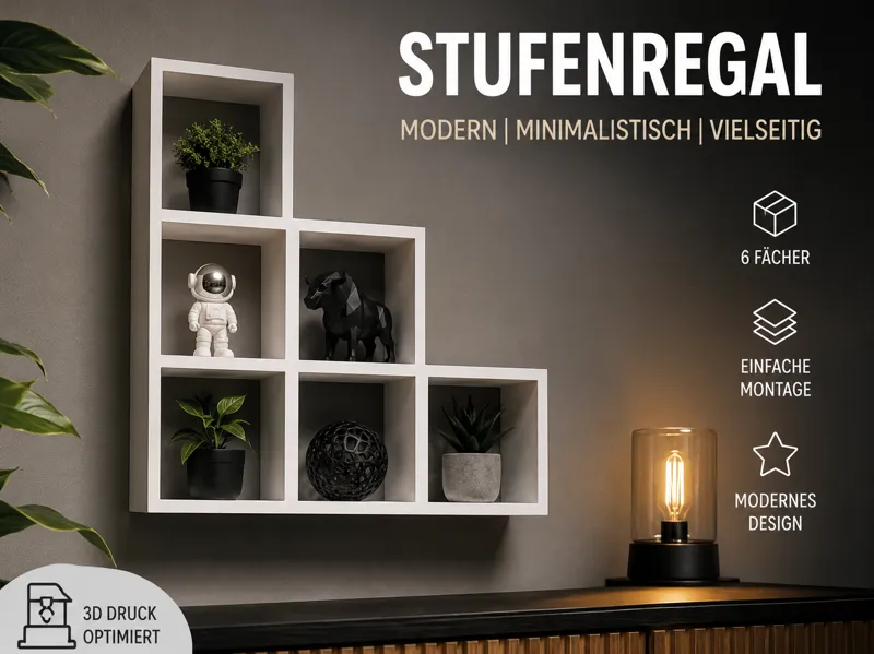 Modernes Stufenregal