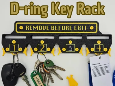 D-Ring Key RACK - 4-Slot Edition