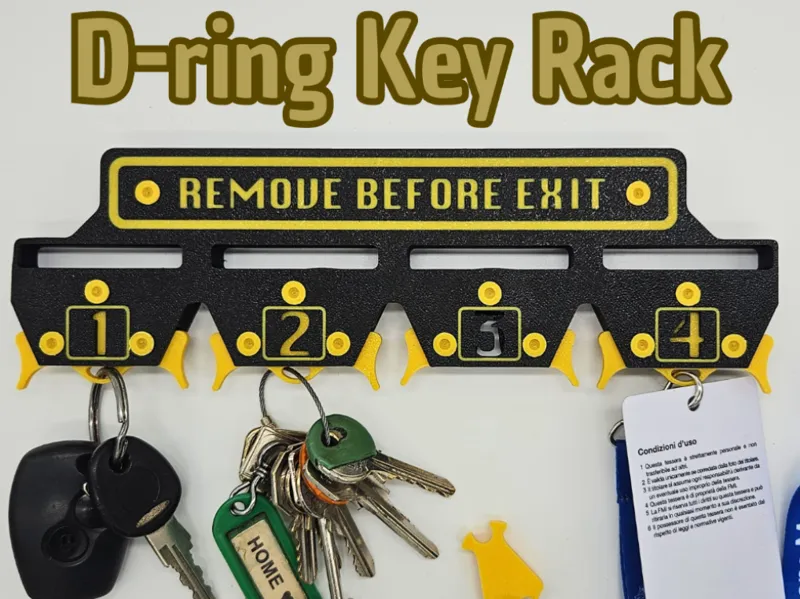 D-Ring Key RACK - 4-Slot Edition