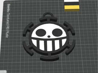 portachiavi one piece logo ciurma law.
