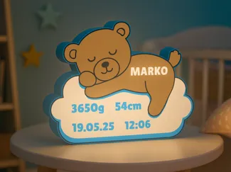 Baby birth wireless night lamp lightbox