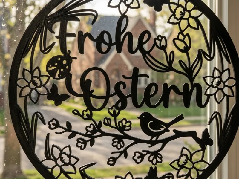 Fensterbild Frohe Ostern