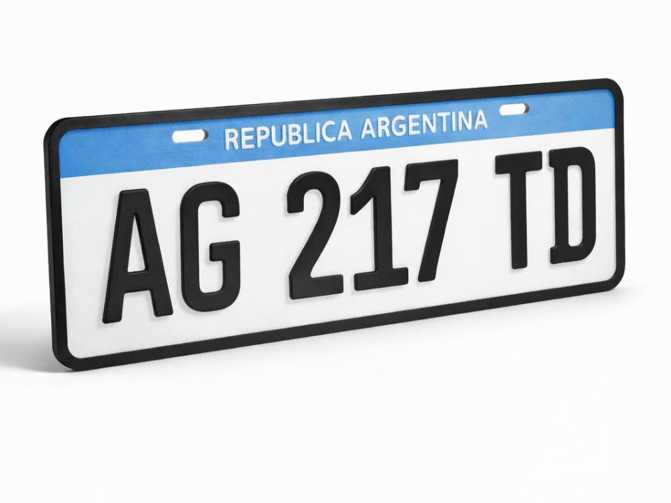 Matricula Argentina Personalizable