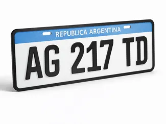 Matricula Argentina Personalizable