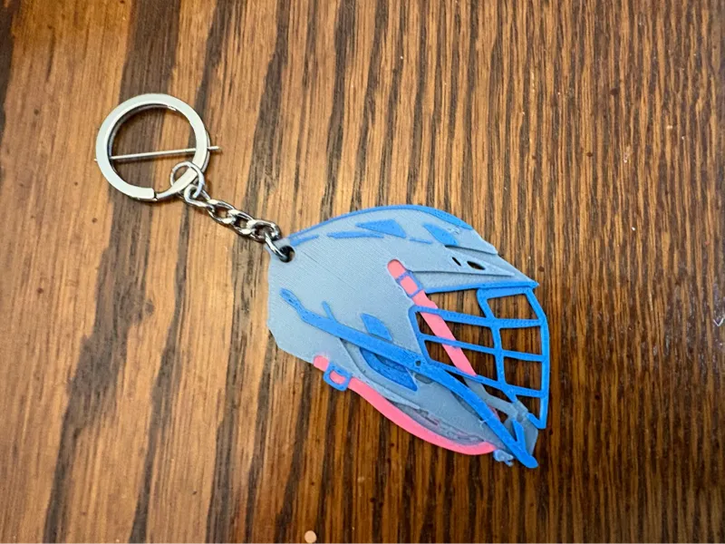 Lacrosse Helmet Keychain