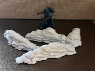 Sandbags Terrain for Wargaming (12 Variants)