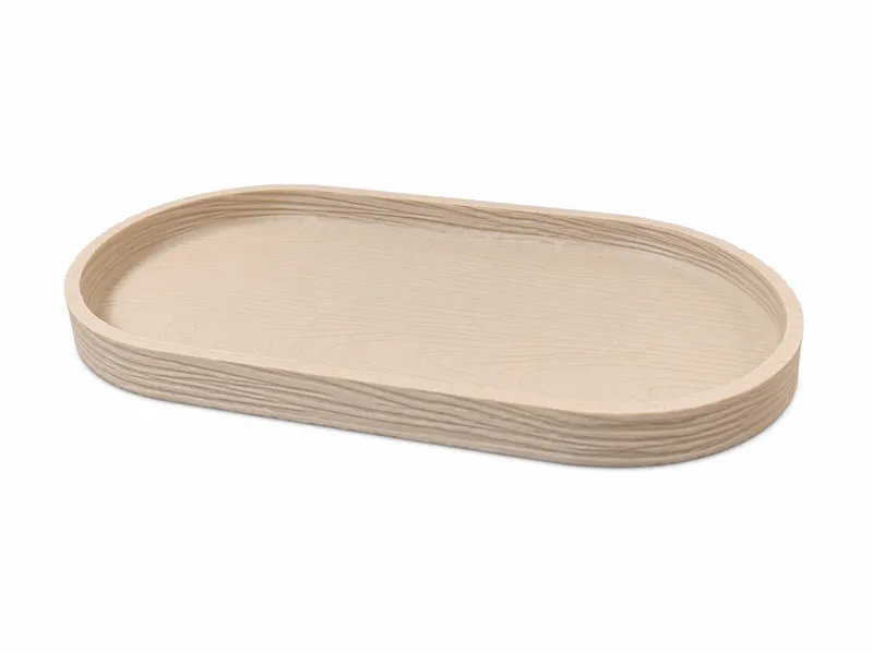 Oval Wood Grain Tray