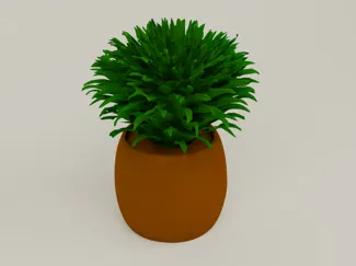 Spiky Potted Plant Miniture Desk Sculpture