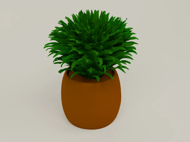 Spiky Potted Plant Miniture Desk Sculpture
