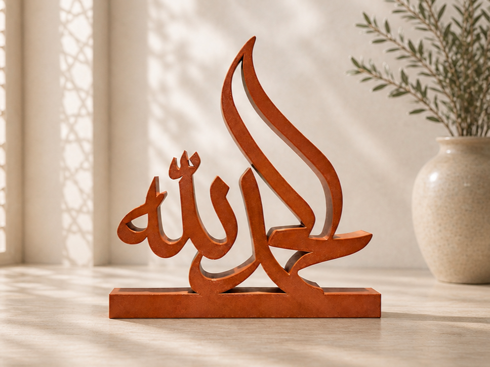 Alhamdulillah Arabic Calligraphy Stand – V2 (Flow)
