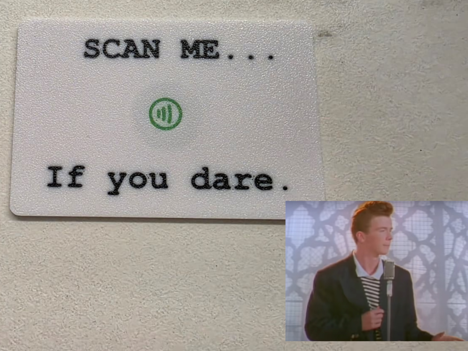Ricroll card - Scan me if you dare! (NFC)