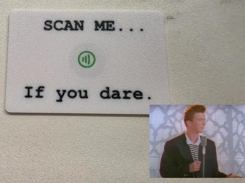 Ricroll card - Scan me if you dare! (NFC)