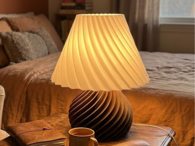 Parametric Ripple Bedside Lamp