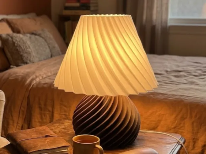 Parametric Ripple Bedside Lamp