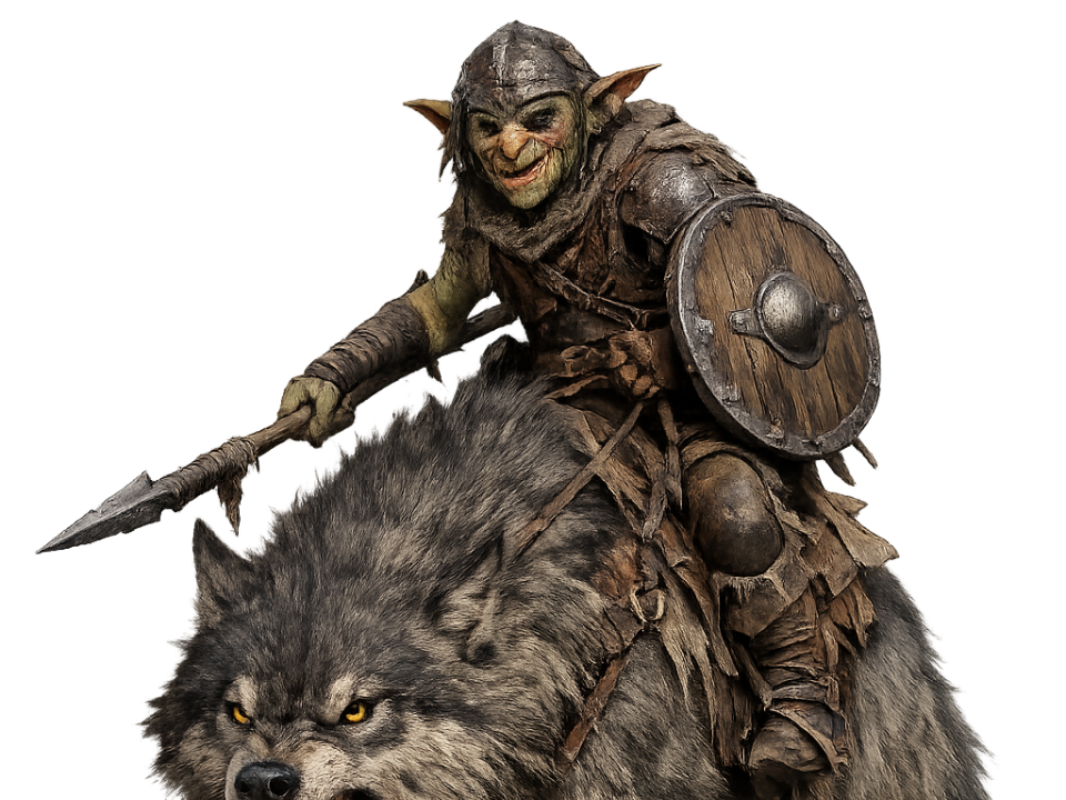 Goblin Wolf-rider - Mounted and Dismounted